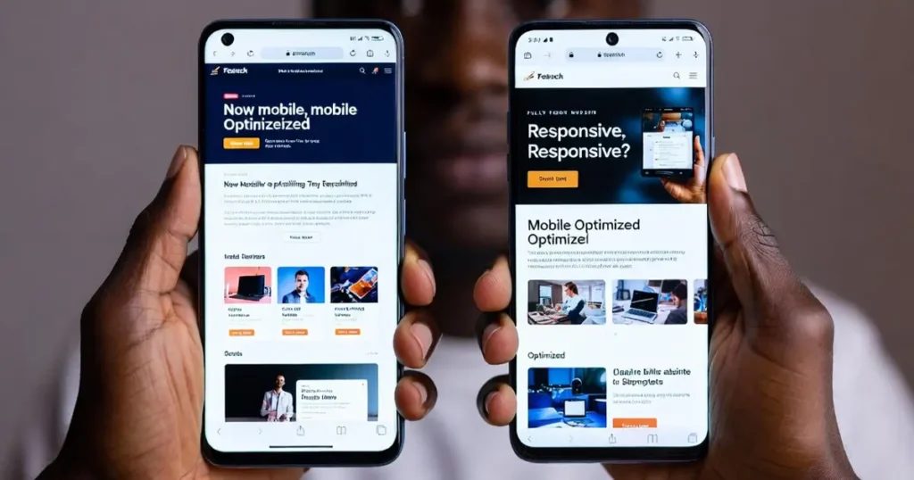 site internet professionnel responsive mobile first Afrique comparaison 2026